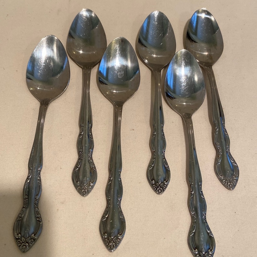 💙VTG Stainless Imperial International Korea Teaspoon set of 6 / 6” Tea Spoons